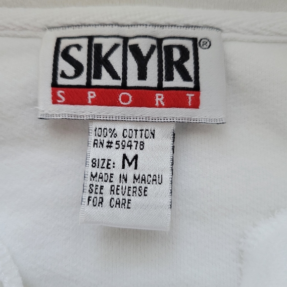 Sport 1/4 Zip Mock Neck Wide Sweatshirt EUC Women's Medium White | SKYR - Picture 7 of 9